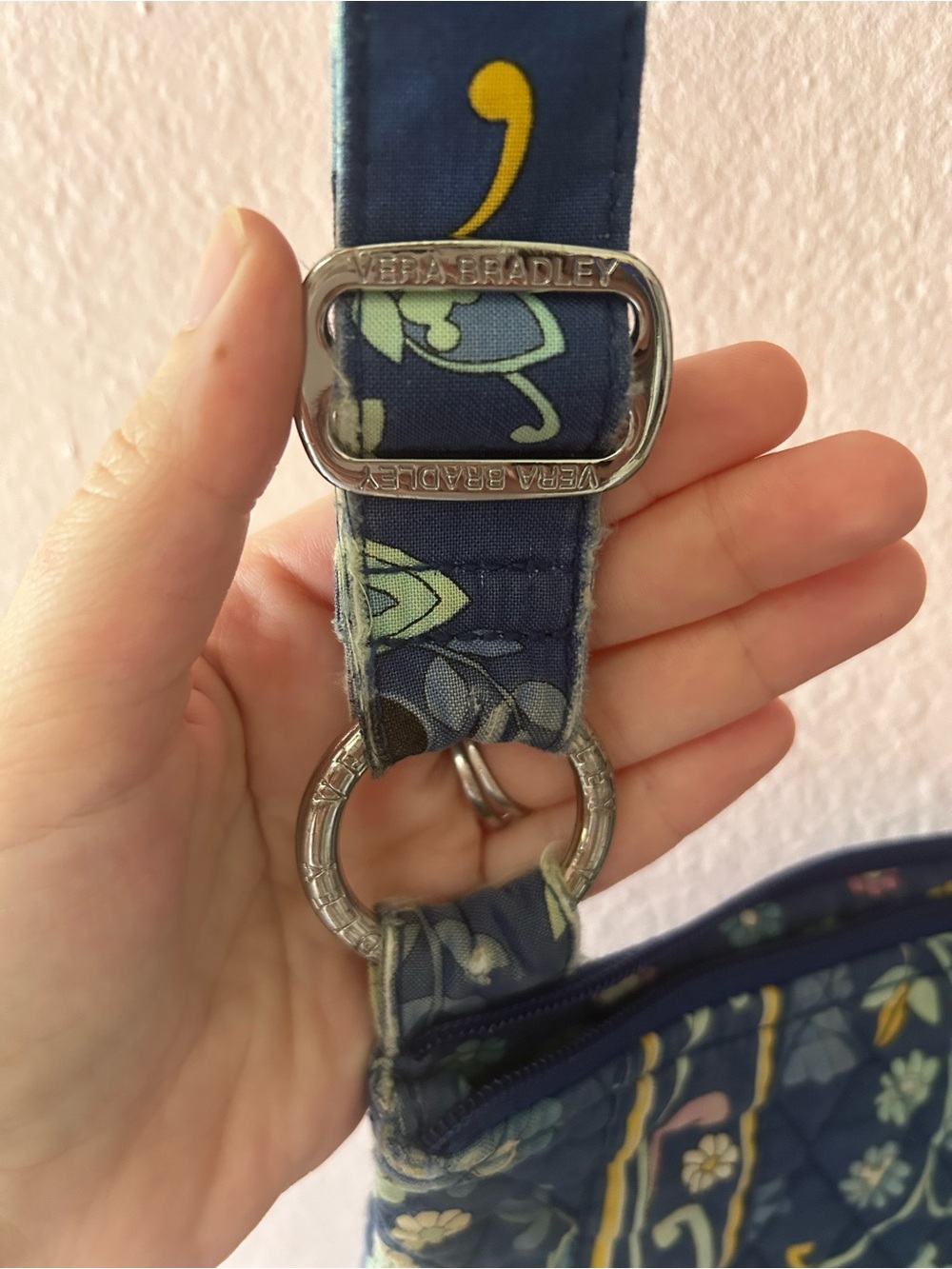 “Dreaming with Mickey” Disney Vera Bradley Blue Quilted Crossbody Bag - Picture 7 of 7